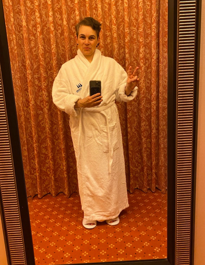 Absolute Gönnung: Auf zur Sauna