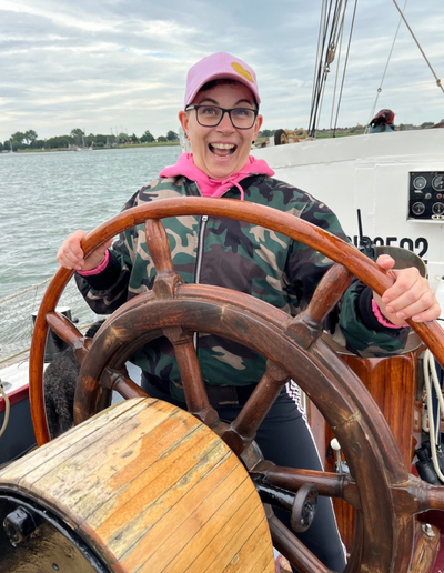 Am Steurer der "Ortolan"